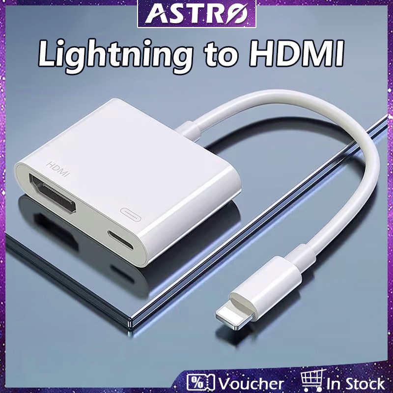 Astro อะแดปเตอร์แปลงหน้าจอวิดีโอ เป็น HDMI สําหรับ iPh 14 13 12 Pro max 11 Xs xr 8 7plus iPad Air เป็น TV โปรเจคเตอร์มอนิเตอร์ 1080P
