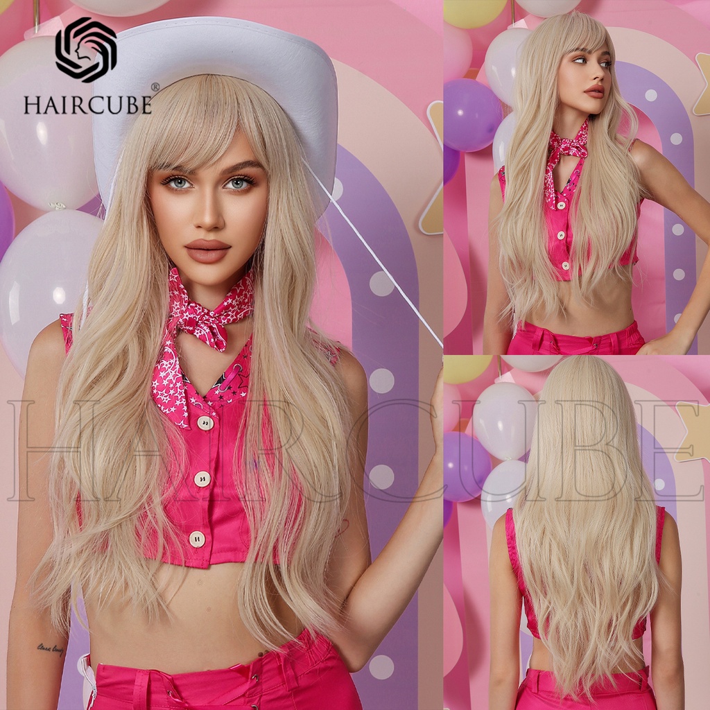สินค้าใหม่ วิกผมยาวหยิก สีทอง 26 นิ้ว สําหรับตุ๊กตาบาร์บี้