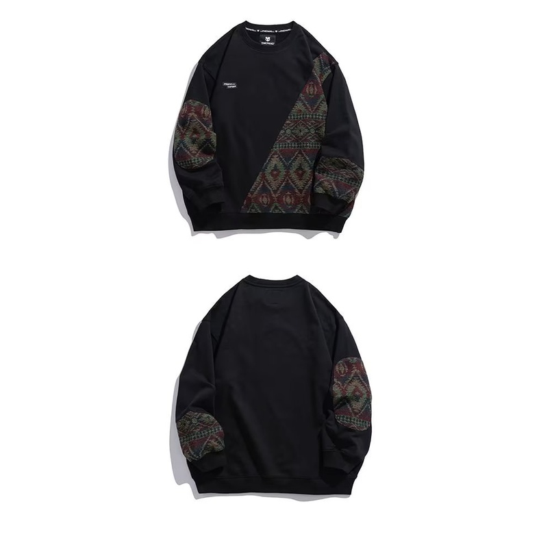 เสื้อยืดกันหนาว คอกลม แขนยาว ทรงหลวม ขนาดใหญ่ แฟชั่นสไตล์เกาหลี สําหรับผู้ชาย ไซซ์ M - 8XL