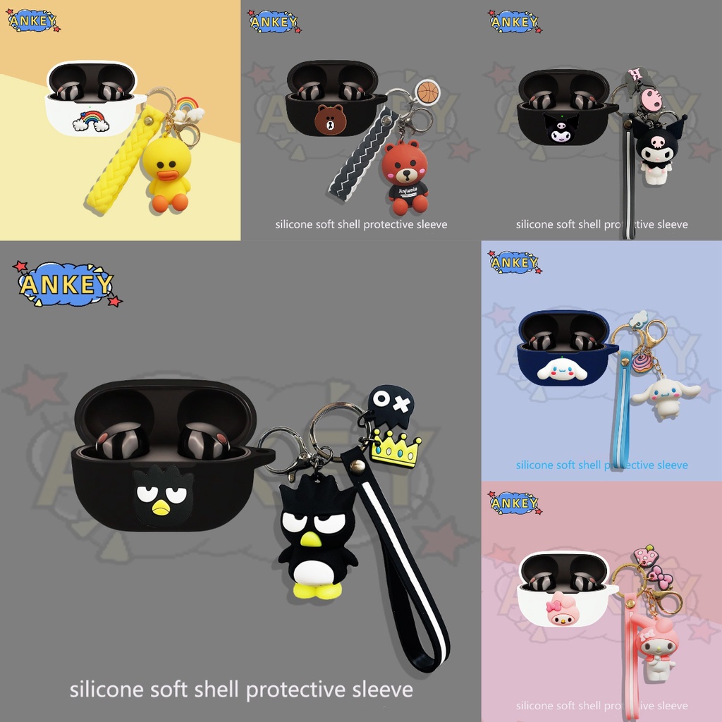 Case For Jabra Elite 8 Active / Elite 10 / Evolve 2 Buds Earphone Silicone Cover Cartoon Bear Earbud
