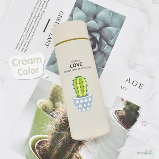 (ของแท้✅)ปลีก/ส่ง กระบอกน้ำ กระติกน้ำ LOVE ลายกระบองเพชร เก็บอุณหภูมิ ร้อน-เย็น 400mlกระบอกน้ำ กระบอกน้ำลาย