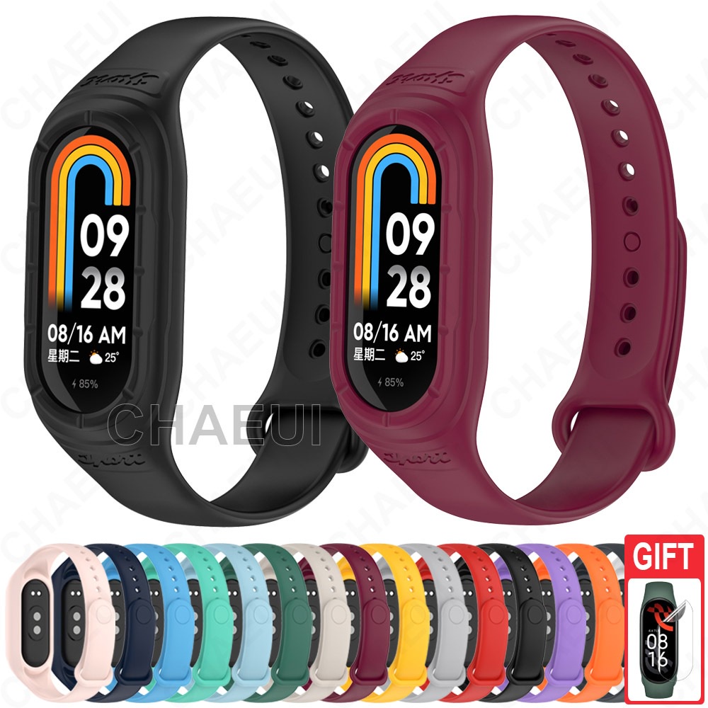 สายรัดซิลิโคนอุปกรณ์เสริมสําหรับเปลี่ยนสายรัดข้อมือสําหรับ Xiaomi Smart Band 9 8 7 / Mi Band 6 5 4 3