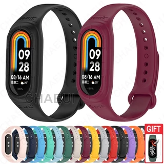 สายรัดซิลิโคนอุปกรณ์เสริมสําหรับเปลี่ยนสายรัดข้อมือสําหรับ Xiaomi Smart Band 9 8 7 / Mi Band 6 5 4 3
