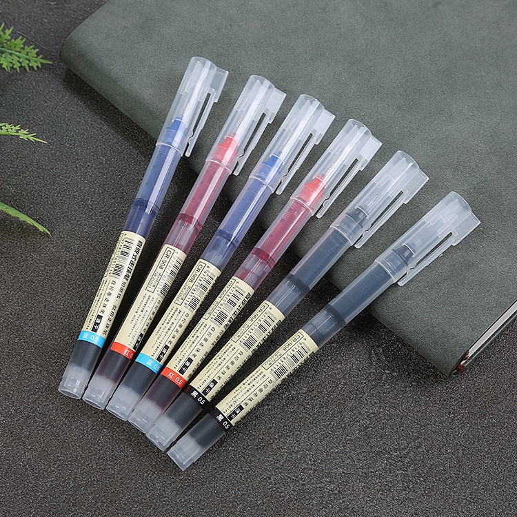 มี3สี เขียนดีมากๆ คุณภาพสูง ปากกาเจล แบบม้วนตรง แห้งเร็ว ขนาดใหญ่ สําหรับนักเรียน