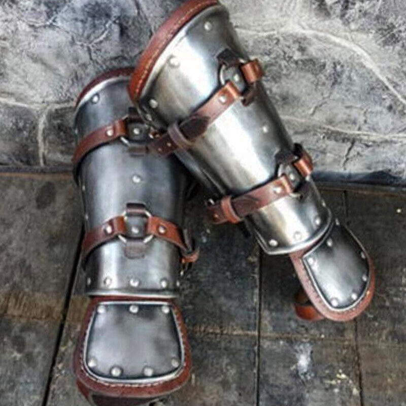 ยุคกลางหนัง Bracer Viking Battle คอสเพลย์ Gauntlet ถุงมือ Retro สายรัดหัวเข็มขัด