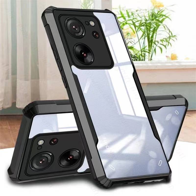 เคสกันกระแทก Xiaomi 13T/MI 13T Pro ขอบนิ่มหลังแข็ง ขอบสีหลังใส ตรงรุ่น เคสโทรศัพท์ เคสนิ่ม