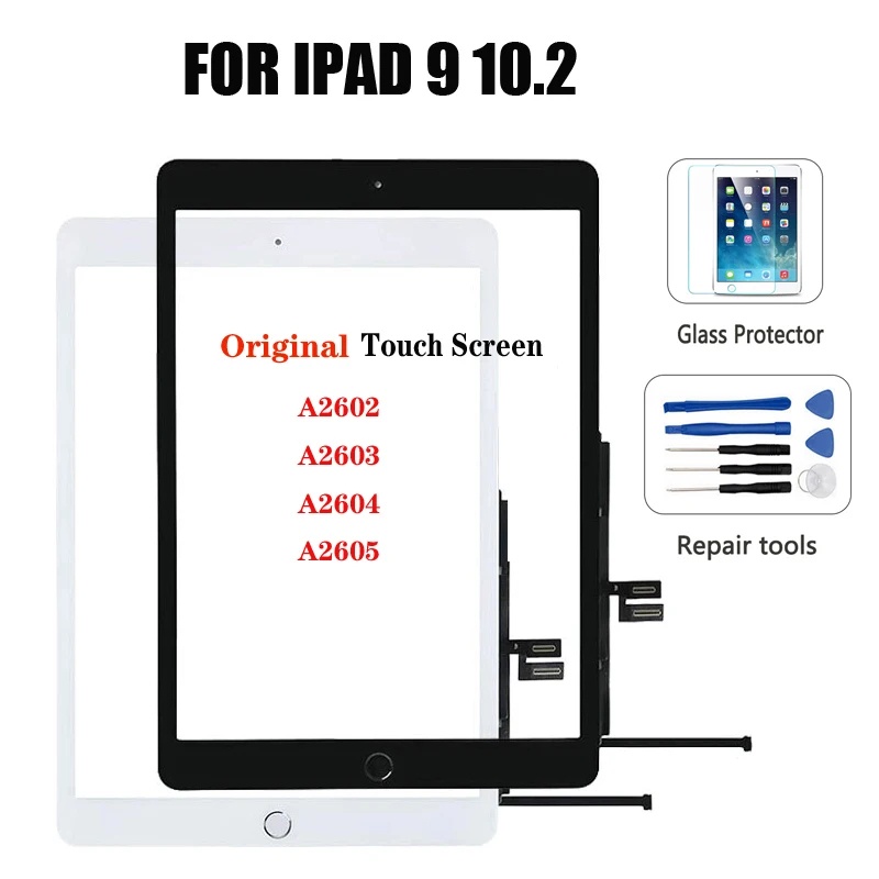อะไหล่หน้าจอสัมผัสดิจิทัล แบบเปลี่ยน สําหรับ Apple iPad 7 8 9 iPad 10.2 2019 2020 2021 A2197 A2270 A