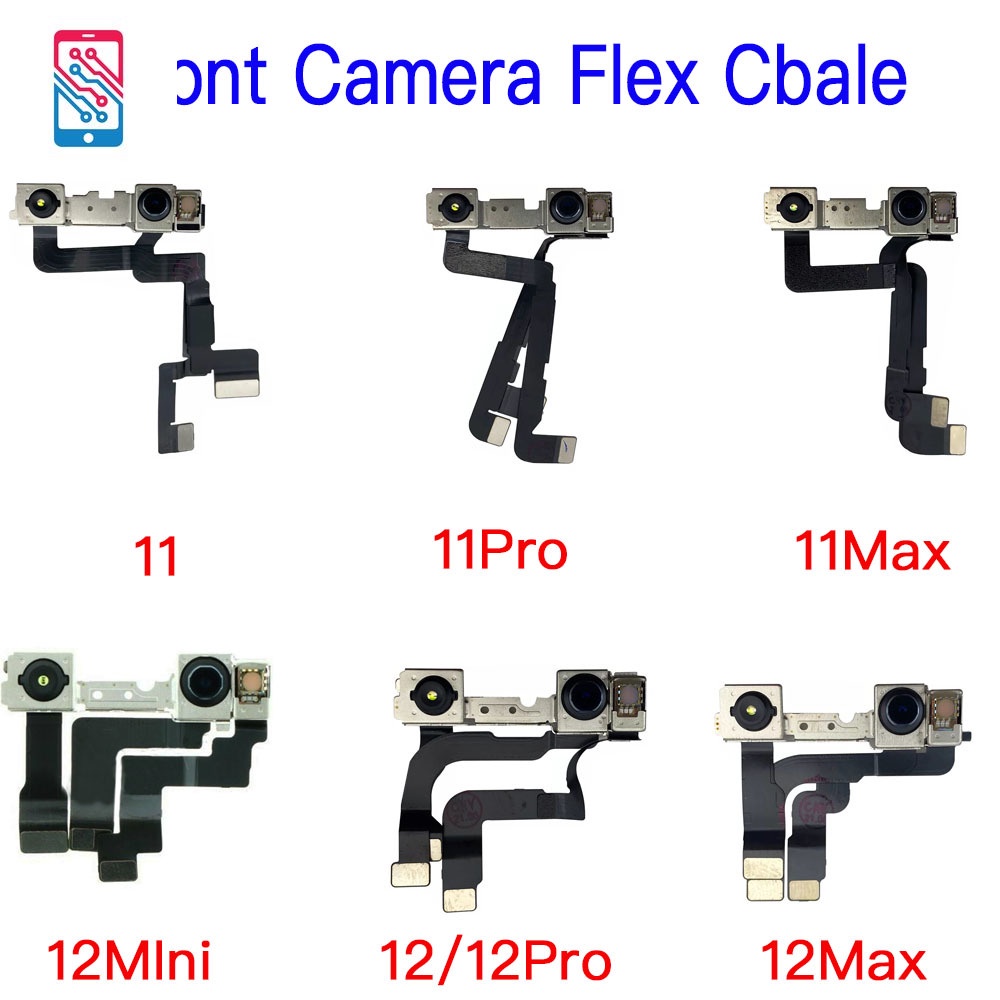 สายเคเบิลเฟล็กซ์กล้องด้านหน้า แบบเปลี่ยน สําหรับ iPhone 11 12 Mini Pro Max No Face iD โมดูลกล้อง พร้อมตัวเชื่อมต่อ