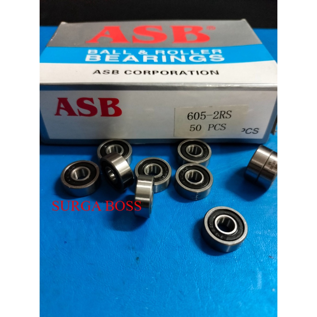 (10PC COTENTS) แบริ่ง 605 2RS ASB ยี่ห้อ