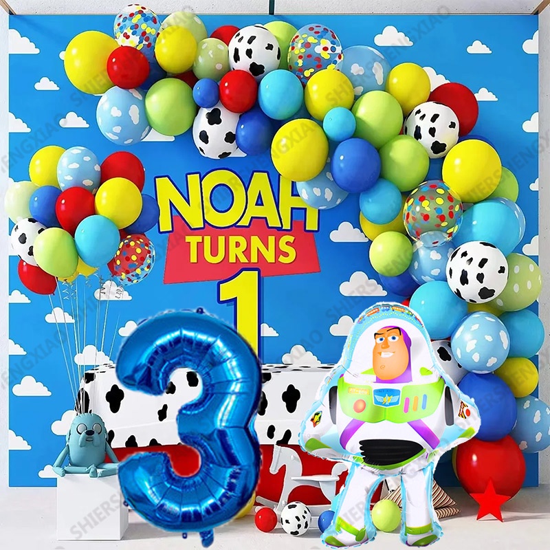 ลูกโป่งยาง ธีม Toy Story ขนาดใหญ่ สําหรับตกแต่งปาร์ตี้วันเกิดเด็ก 90 ชิ้น