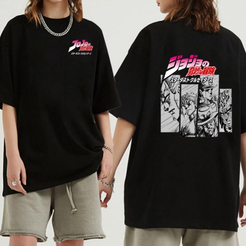 Jojo BizarreHarajuku เสื้อยืดผู้หญิง Jojo Bizarre Adventure เสื้อยืดการ์ตูนตลก Tshirt อะนิเมะ Top Te