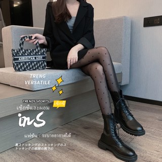 Jeansmanda ถุงน่องเกาหลี ลายจุด ถุงน่อง ถุงน่องขาเนียน ลายหั…