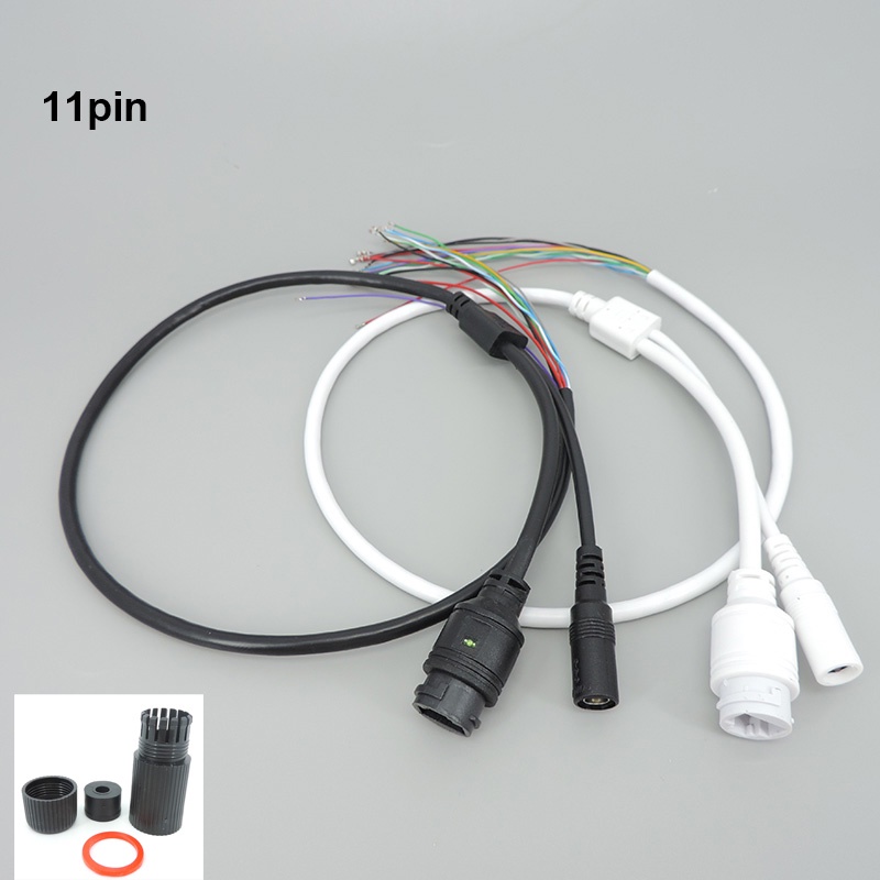 11 core กล้องวงจรปิด POE IP เครือข่ายกล้อง PCB โมดูลวิดีโอสายไฟ RJ45 DC หญิงเชื่อมต่อ Terminlas กันน้ํา 4/5 (+) 7/8(-) THH1