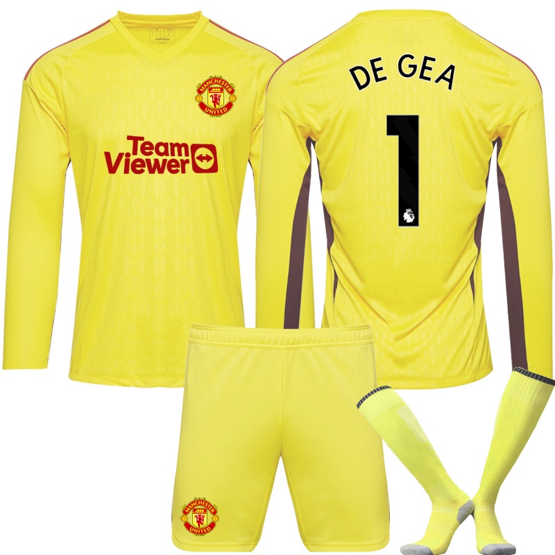 ชุดนักรักษาประตูฟุตบอล De Gea No. 1 Ona No. 24 jersey ชุดผู้รักษาประตู แขนยาว สีเหลือง สําหรับผู้ใหญ่ เด็ก - รูปที่ 2