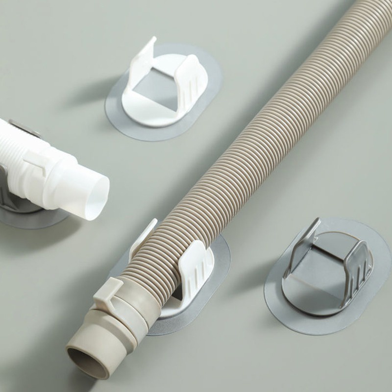 แคลมป์ท่อระบายน้ํา แบบติดผนัง มีกาวในตัว ทนทาน สําหรับเครื่องซักผ้า ห้องน้ํา - รูปที่ 4