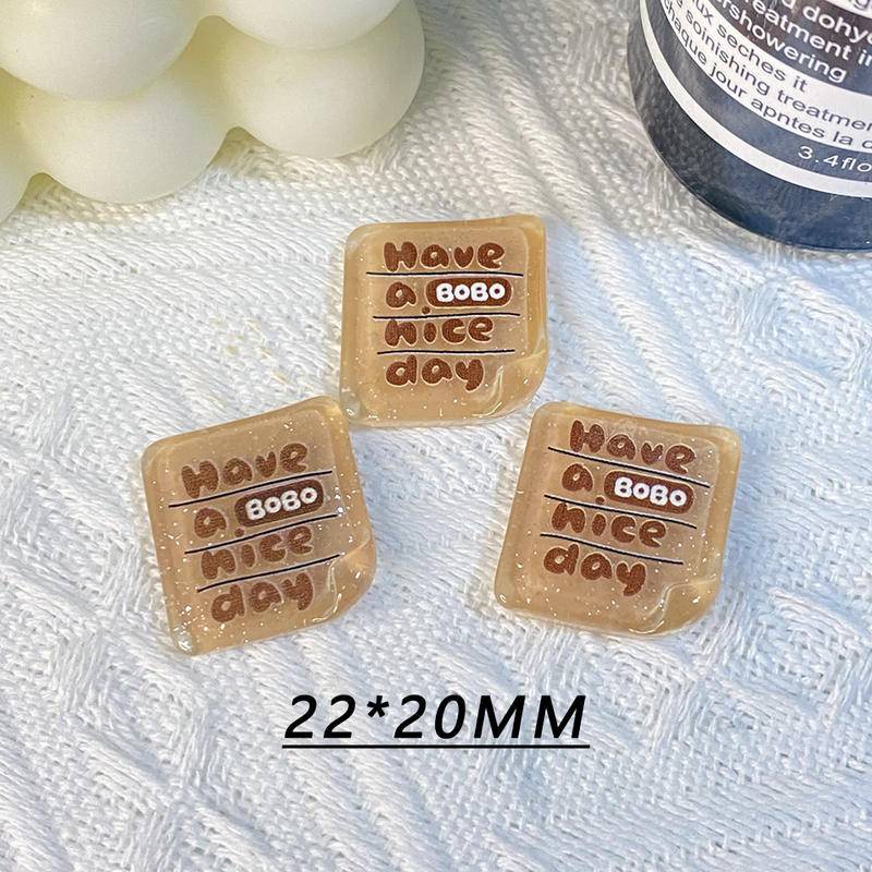 โปร่งใสการ์ตูนช็อกโกแลตหมี Jibz Cro รองเท้า Charm DIY น่ารักเรซิ่นอุปกรณ์เสริม DIY เคสโทรศัพท์เครื่องประดับอุปกรณ์เสริมรองเท้าหัวเข็มขัด