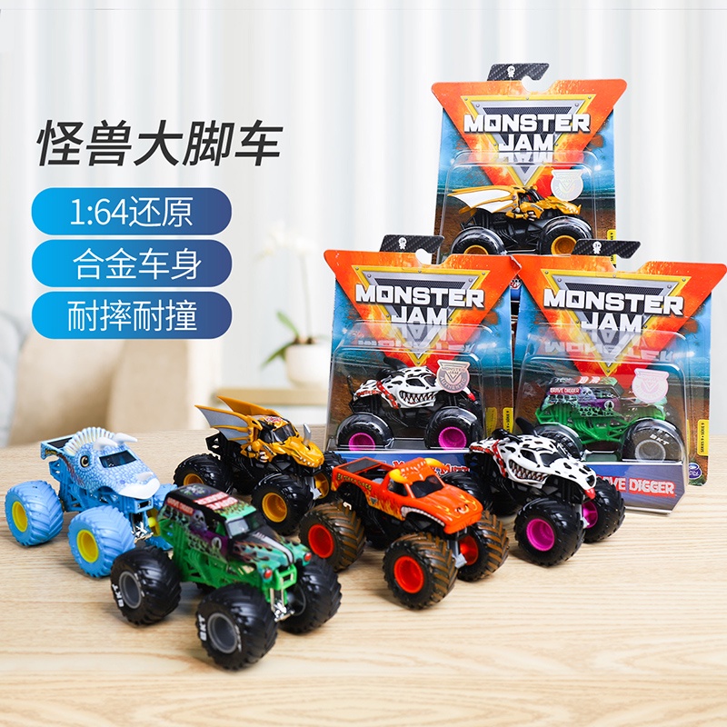 โมเดลรถบรรทุก MONSTER JAM Spencer MONSTER Crazy Bigfoot MONSTER ของเล่นสําหรับเด็ก