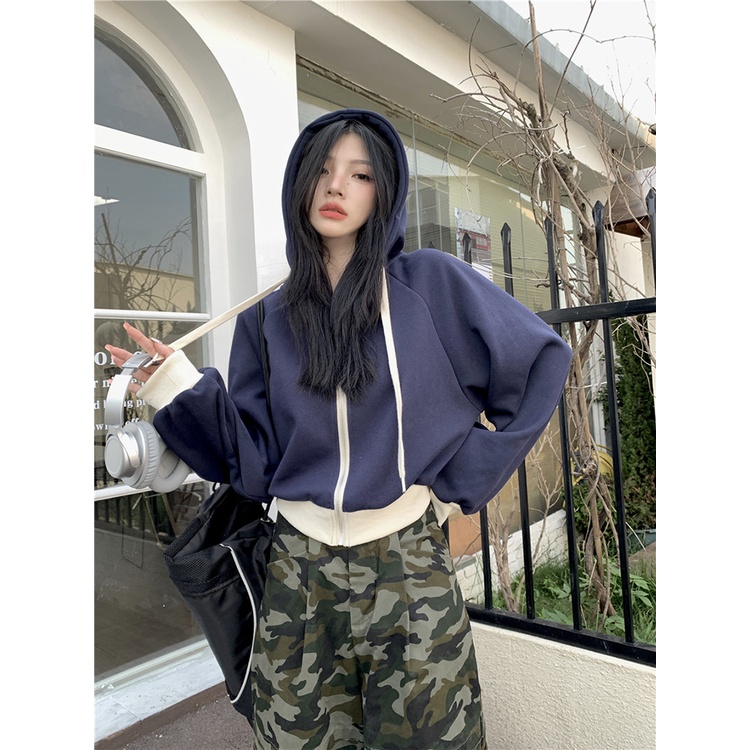 ส่งไวจากไทย SELLDA M-2XL เสื้อฮู้ด เรียบๆ แขนยาว เกาหลี ผู้หญิง