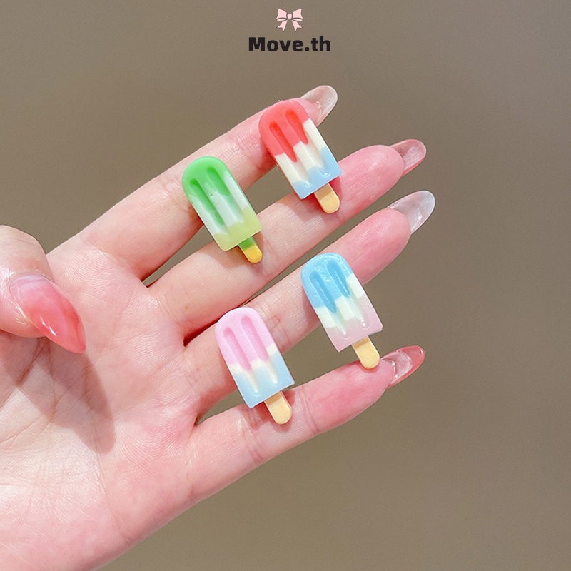 เก็บเงินปลายทาง 1บาทกิ๊บติดผมน่ารักหวาน ไอศกรีมสีแคนดี้ รูปปากเป็ด มินิความคิดสร้างสรรค์ นักเรียนเด็กสำหรับผู้หญิง-Move.