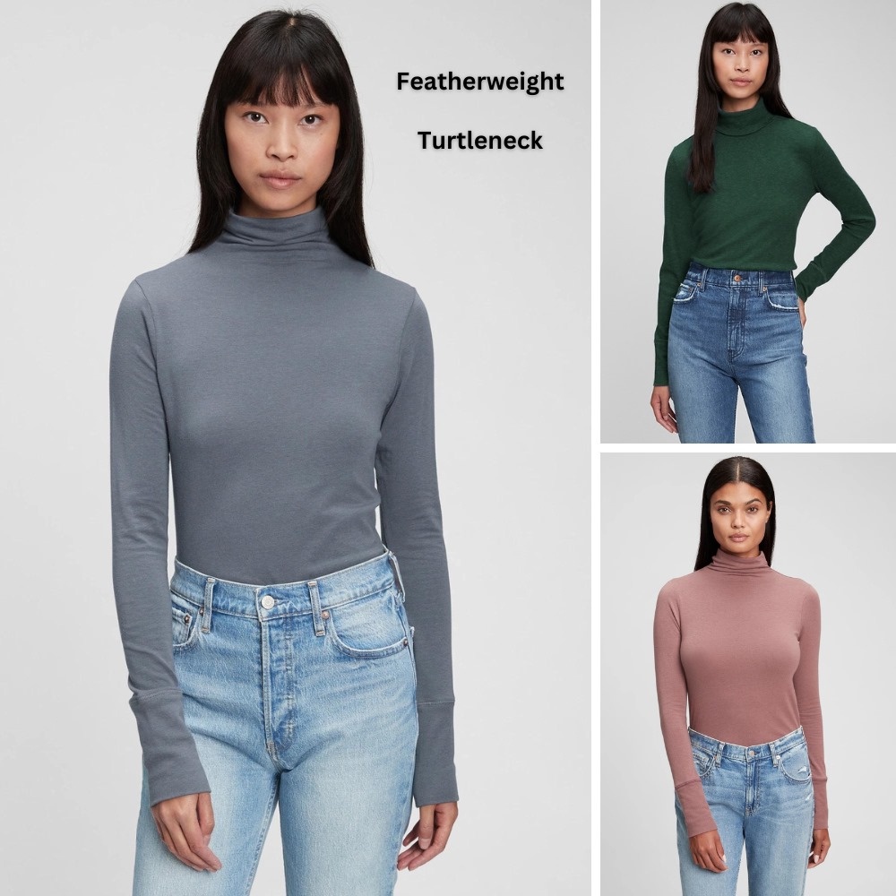 เสื้อแขนยาวคอปกสูงสําหรับผู้หญิง (GPT368 FEATHER TURTLE)