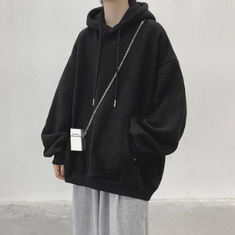ZITYCOD&จัดส่งในกรุงเทพฯ เสื้อแขนยาวมีฮู้ด มีฮู้ด ทรงหลวม แขนยาว ผ้าหนาดีใส่สบาย รุ่น