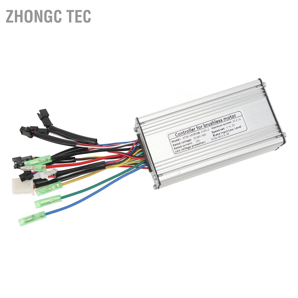 Zhongc Tec 25A Square Wave Motor Controller LCD10H จอแสดงผล V12L Power Assisted Sensor 109R Thumb คันเร่งไฟฟ้าจักรยานชุดสำหรับ 500 W 750 มอเตอร์