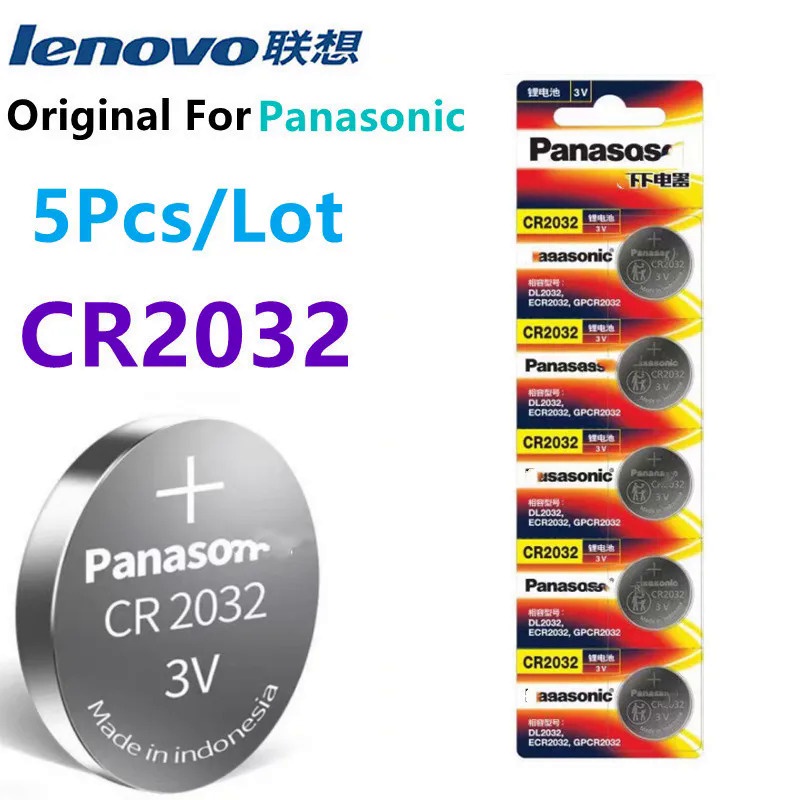 Original For Panasonic CR2032 CR 2032 DL2032 ECR2032 Lithium Battery Watch Calculator Car Key Remote