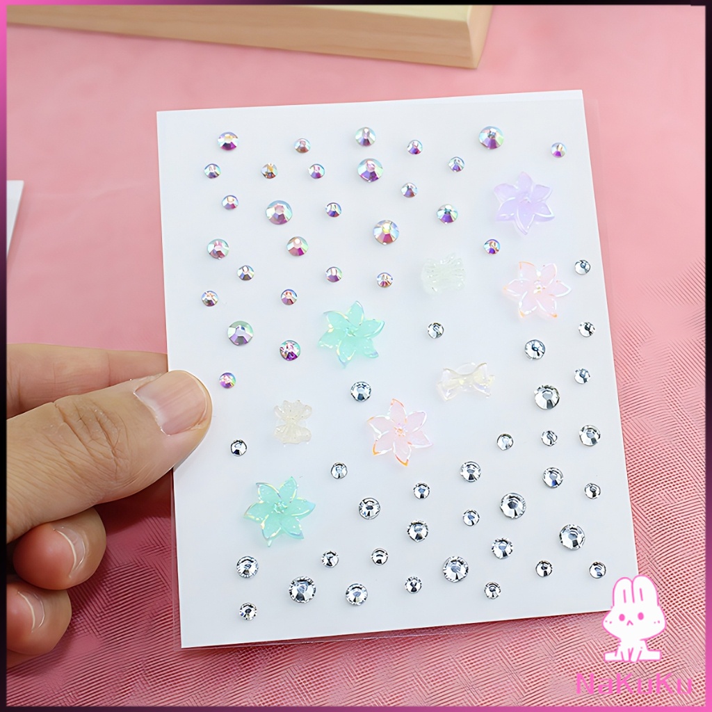 NKK DIY เพชรติดหน้า สติ๊กเกอร์ติดหน้าติดทน Rhinestone sticker - รูปที่ 4