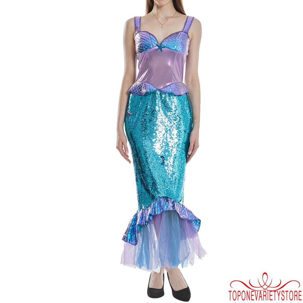 Topone-ผู้หญิงชุดนางเงือกสําหรับคอสเพลย์ภาพ Props แขนกุด Sweatheart Neckline Slim Fit Layering ชุด