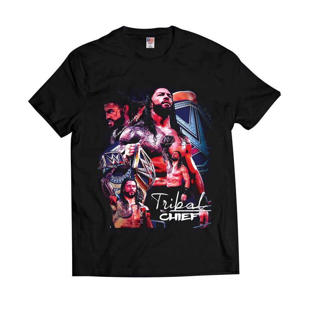 อ่อนนุ่ม 6 ❤️Vintage T-Shirt - WWE ROMAN REIGNS TRIBAL CHIEF Vintage T-Shirt Bootleg T-Shirt💖