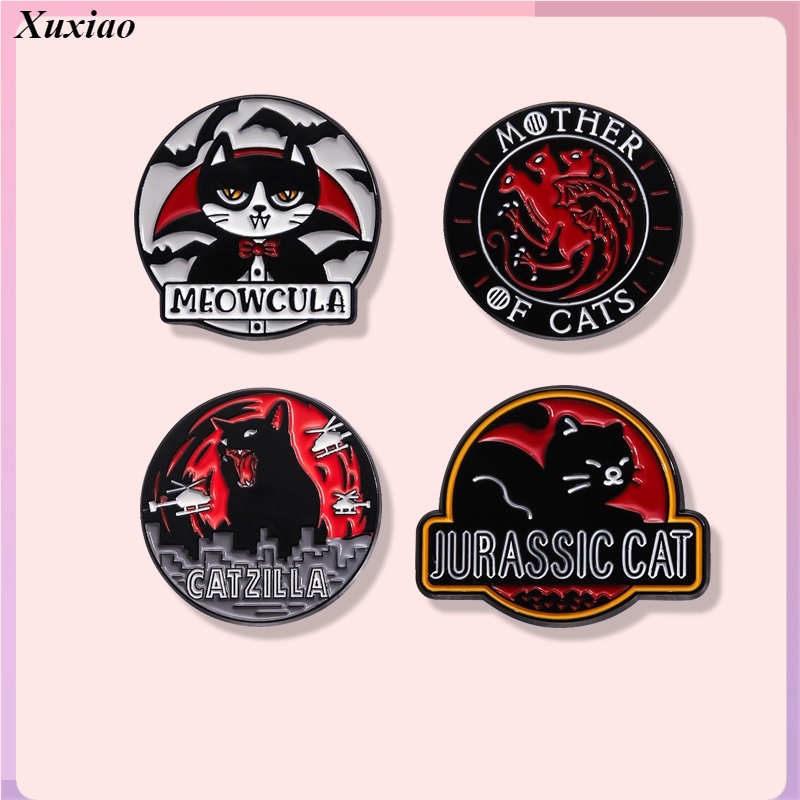 โปสเตอร์ภาพยนตร์ Game of Thrones Enamel Pin Jurassic Park Black Cat เข็มกลัดของที่ระลึก ป้ายโลหะ อุปกรณ์เสริมสําหรับเพื่อน