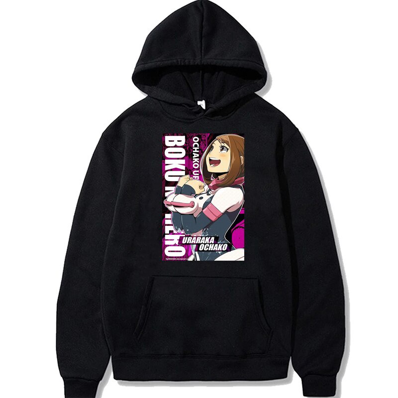 Urara Ochako Anime Bokuno Hero Hoodie Jacket สําหรับผู้ชายและผู้หญิงล่าสุด Distro 2024