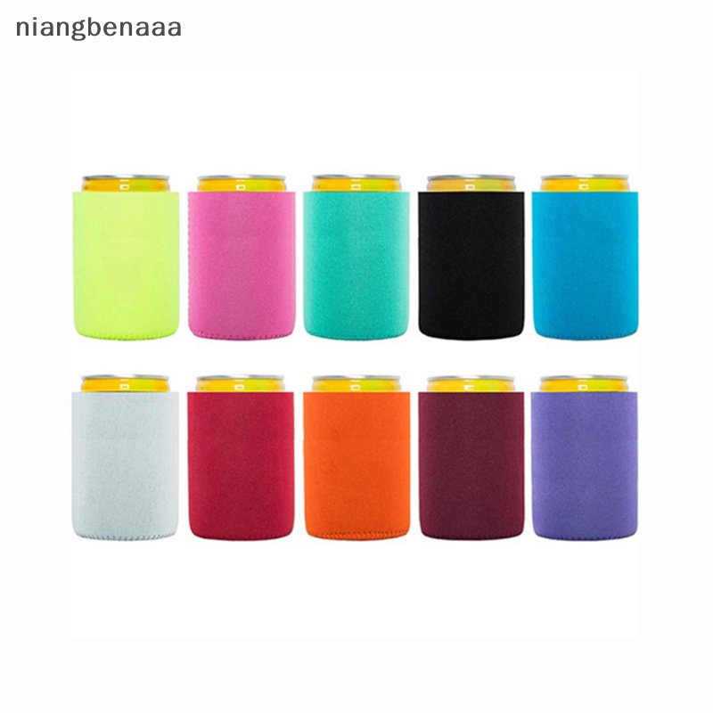 (niangbenaaa) ใหม่ ปลอกหุ้มขวดเบียร์ โซดา แบบนิ่ม ใช้ซ้ําได้ 6 ชิ้น