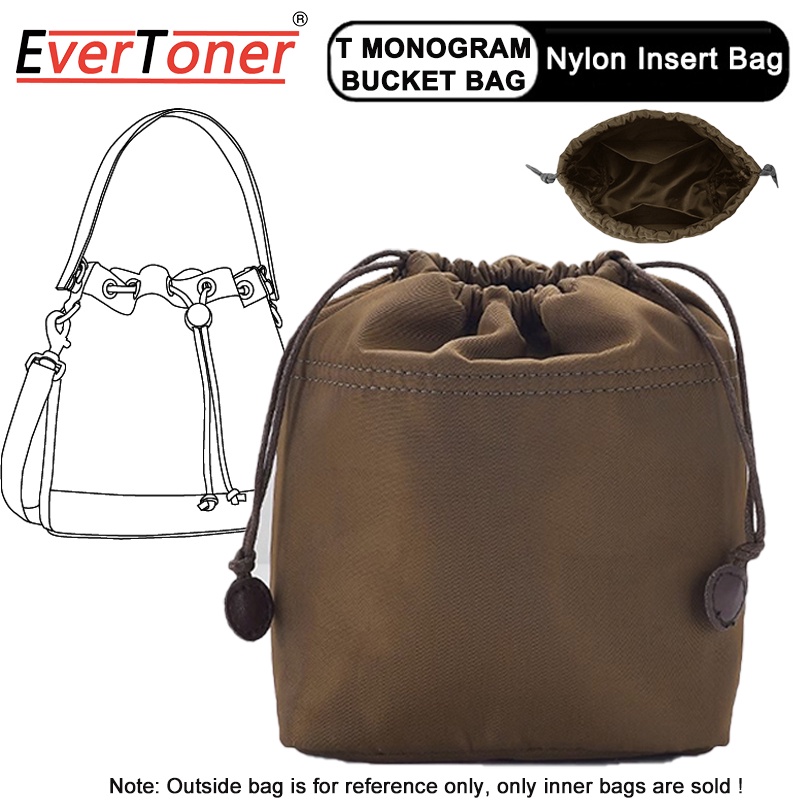 Evertoner กระเป๋าจัดระเบียบ กระเป๋าเครื่องสําอาง ผ้าไนล่อน สําหรับ TB Bucket Bag Liner