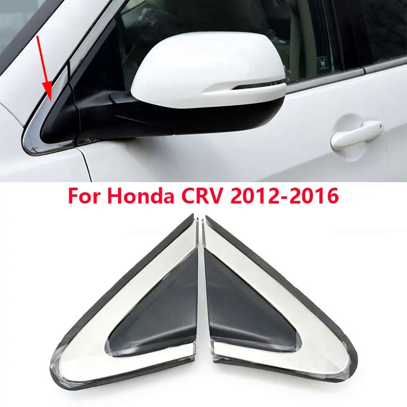 ฝาครอบแผงประตูหน้าต่างรถยนต์ ด้านนอก ทรงสามเหลี่ยม สําหรับ Honda CR-V CRV 2012 2013 2014 2015 2016