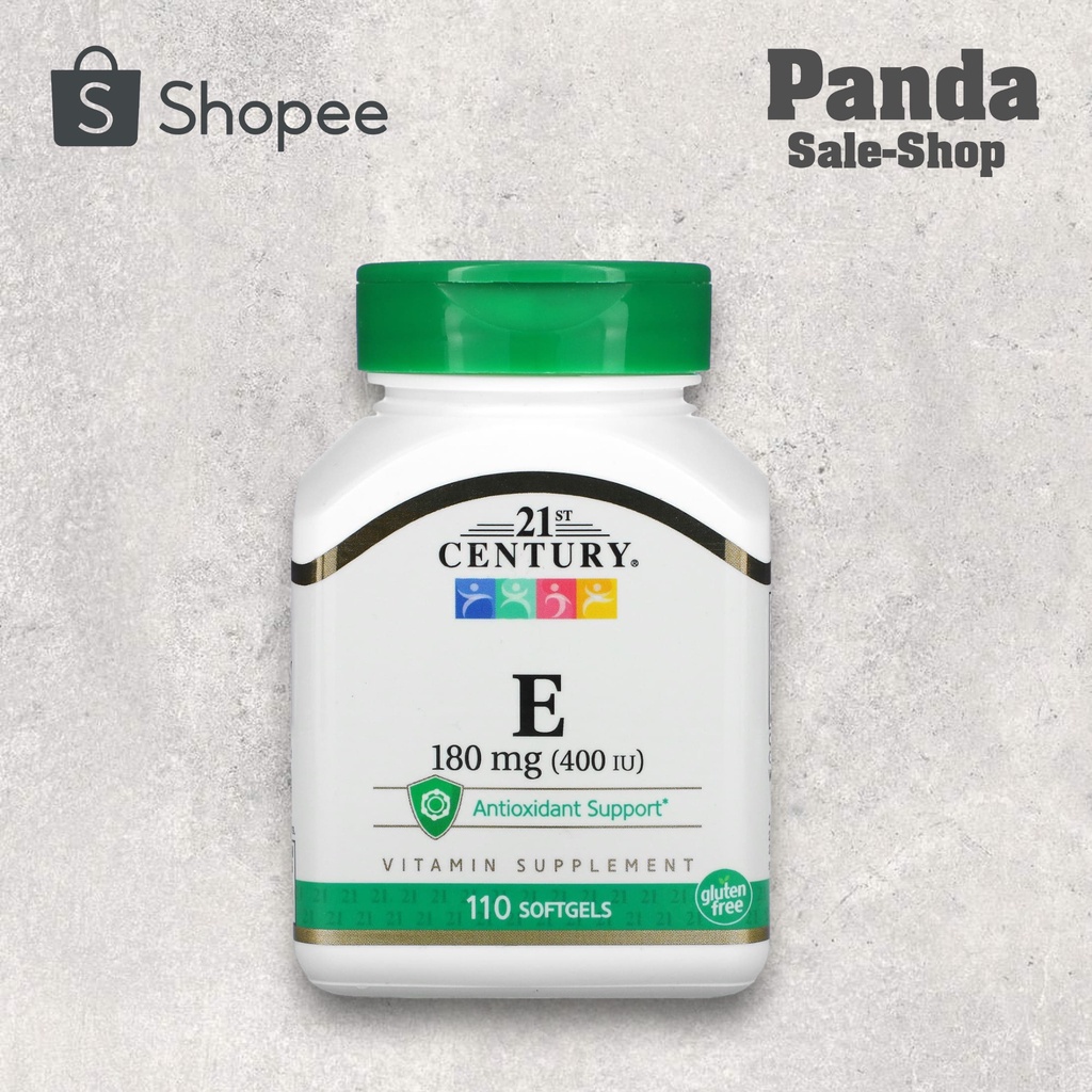 21st Century, Vitamin E, 180 mg (400 IU), 110 Softgels ( วิตามิน E ขนาด 180 มก. (400 IU) บรรจุ 110 แคปซูลนิ่ม )