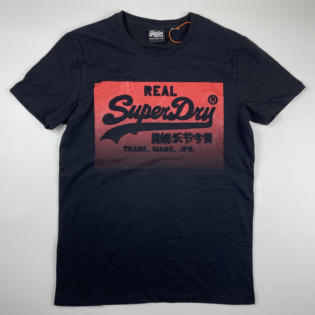Superdry Superdry Extremely Dry โลโก้พิมพ์เสื้อยืดแขนสั้นหลวมสบายๆสไตล์อินเทรนด์