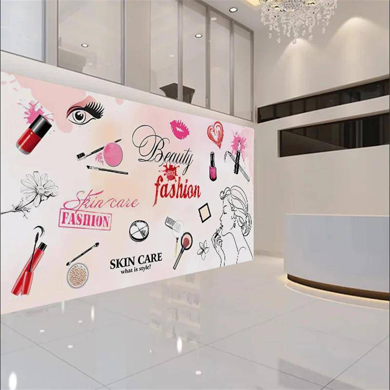 สติกเกอร์ ลาย 3d แฟชั่น สําหรับติดตกแต่งผนังร้านเสริมสวย ร้านเสริมสวย ร้านเครื่องสําอาง - รูปที่ 2