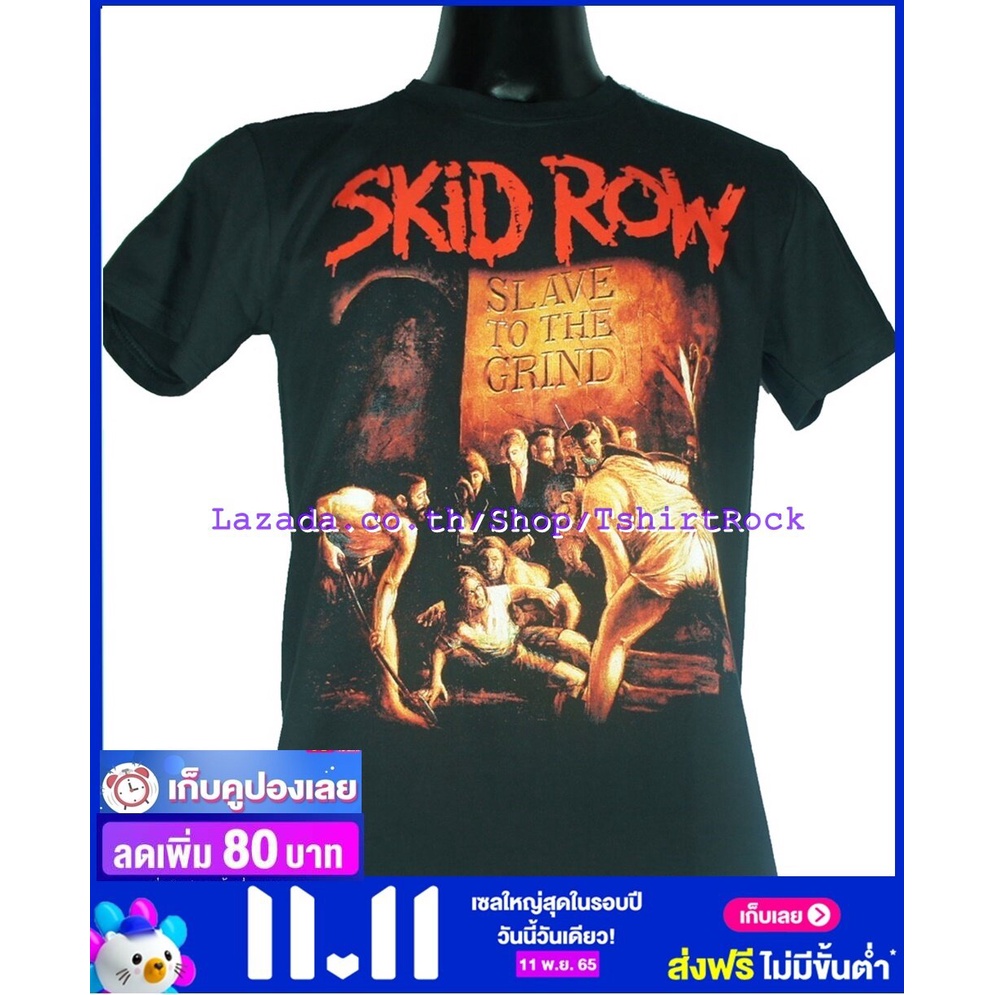 【HOT】 เสื้อวง SKID ROW เสื้อยืดวงดนตรีร็อค เมทัล เสื้อร็อค  SRW1427 ส่งจากไทย 💜