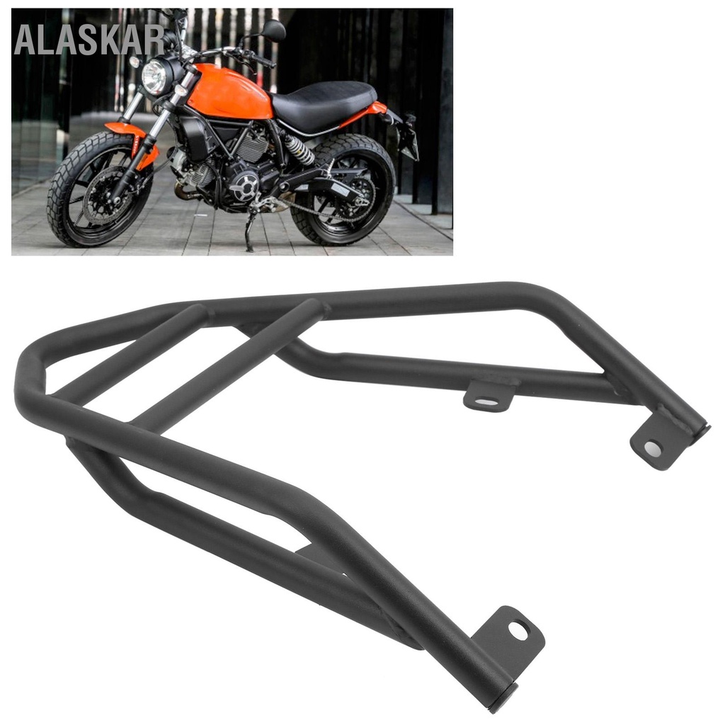 ALASKAR บังโคลนหลังชั้นวางสัมภาระท่อเหล็กยึดM516-B035-BLKเหมาะสำหรับDucati Scrambler 400 SIXTY2