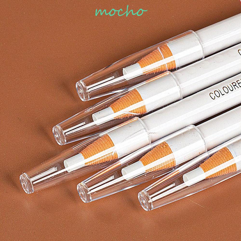 Mocho ดินสอเขียนคิ้ว สีขาว ธรรมชาติ กันน้ํา ติดทนนาน ปากกามาร์กเกอร์ ปากกาเขียนคิ้ว แปรงตําแหน่ง เครื่องมือแต่งหน้า เครื่องสําอาง ปากกาสักคิ้วถาวร