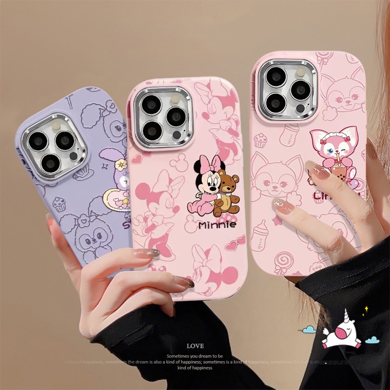 สําหรับ Oppo A18 A78 A38 A17 A79 A57 A16 A7 A58 A76 A5s A35 A15 A53 A9 A3s A15s A54 A11 A5 A98 A74 A77 A12 A17K Reno 5F 4F A52 A55 การ ์ ตูนน ่ ารัก Mickey Minnie LinaBell Stella กรณี
