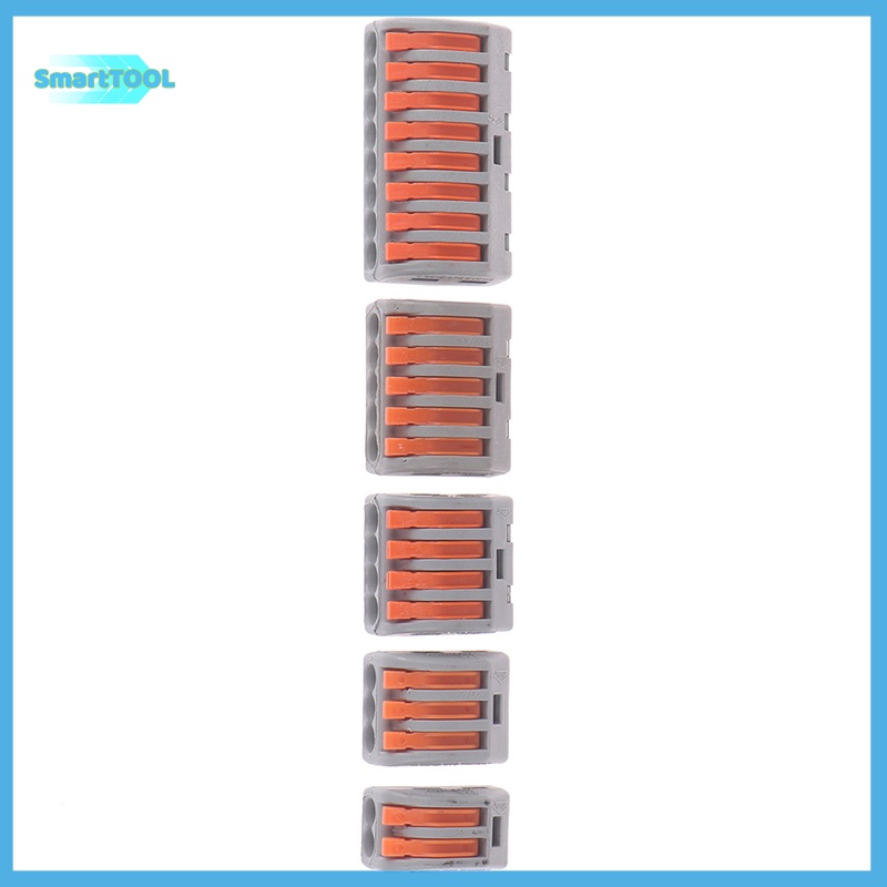Utzn > 2/3/4/5/8 Way Reusable Spring Lever Terminal Block Electric Cable Wire Connector ใหม ่