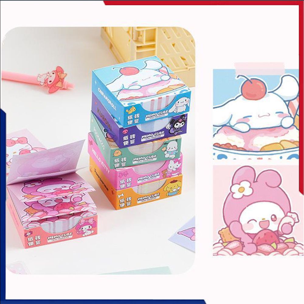 250 แผ่น/กล่อง Sanrio กระดาษโน๊ตมีกาว สมุดการ์ตูนน่ารัก รูปแบบ สติกเกอร์ เด็ก นักเรียน สมุดไดอารี่ โพสต์อิท โน้ต