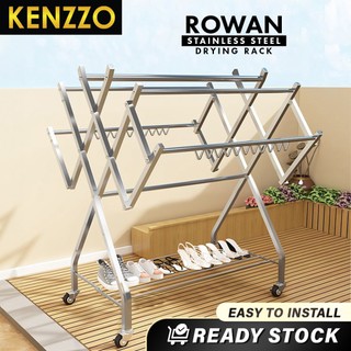 KENZZO: Rowan Ampaian baju 240cm Stainless Steel Foldable Clothes Drying Racks/ Clothing Drying Rack
