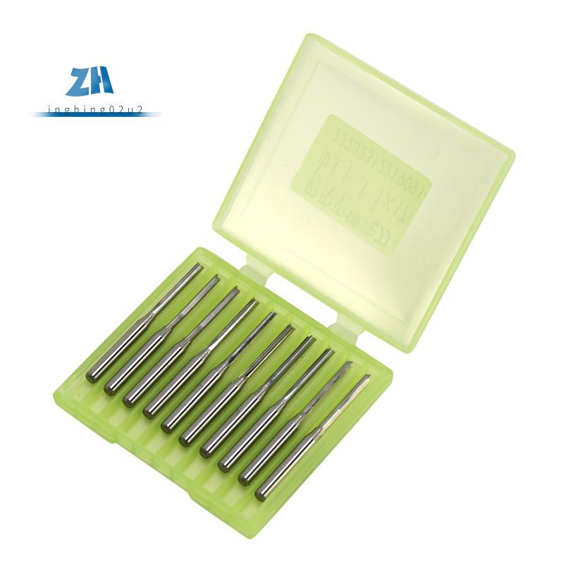 ดอกสว่าน สองร่อง 3.175X2X17 มม. สําหรับเราเตอร์ CNC 10 ชิ้น