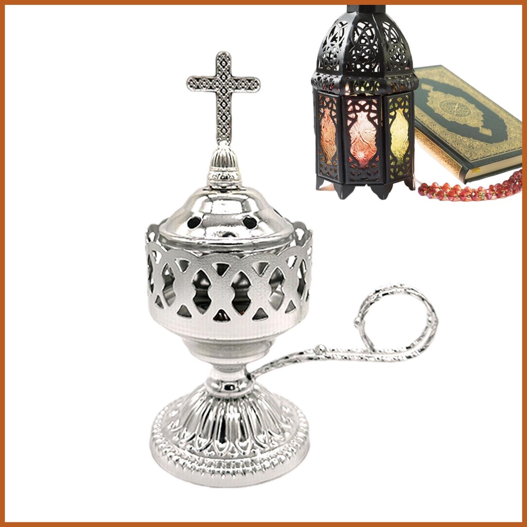 กํายาน Burner ไฟฟ้า Metalic Bakuhoor Burner ผู้ถือ Oud Burner ธูป Burner ไฟฟ้าปลั๊กสําหรับ Aroma Spa