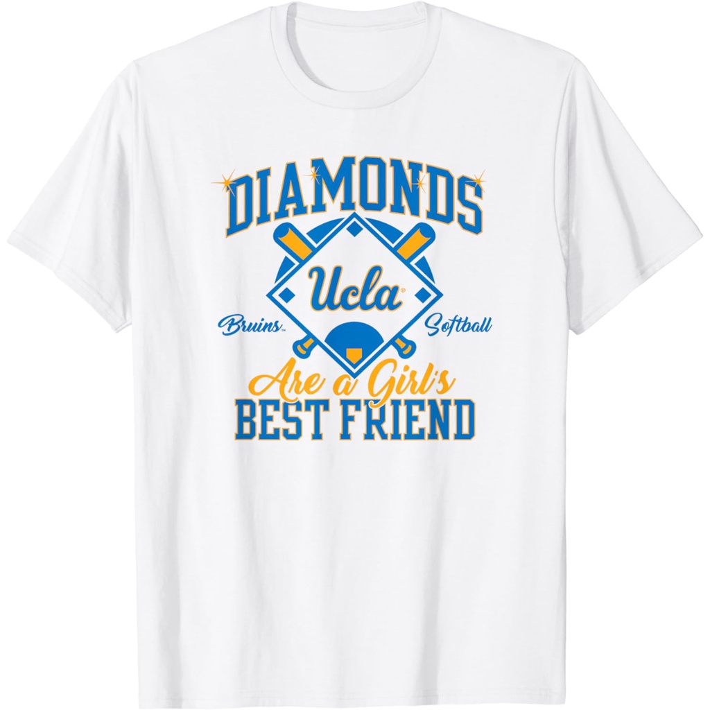 เสื้อยืดผ้าฝ้าย พิมพ์ลาย UCLA Bruins Softball Diamond สําหรับผู้ชาย ไซซ์ 4XL 5XL 6XL