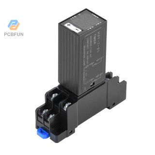 Pcbfun H3Y-2-SZ ตัวควบคุมหน่วงเวลา แบบเปิด พร้อมจอแสดงผลดิจิทัลอิเล็กทรอนิกส์ DC12V DC24V DC220V