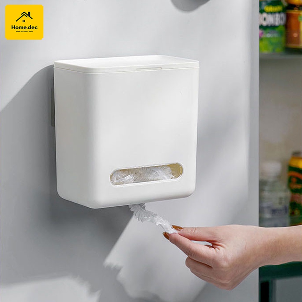 ที่เก็บถุงพลาสติก Storage Boxes ถุงเก็บของชํา แบบติดผนัง ที่เก็บถุงขยะพร้อมรูดึง ที่ใส่ถุงพลาสติก ถุงขยะ